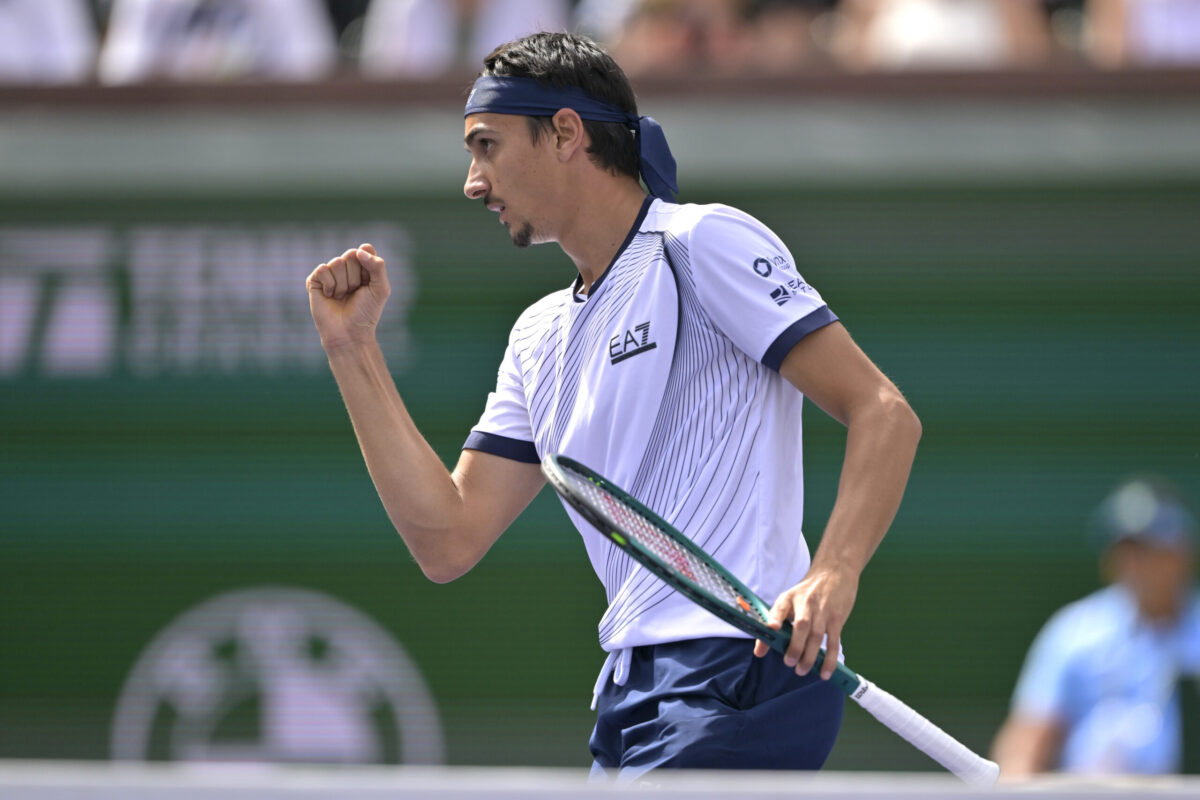 Lorenzo Sonego BNP Paribas Open-Day 6 Fist Pump