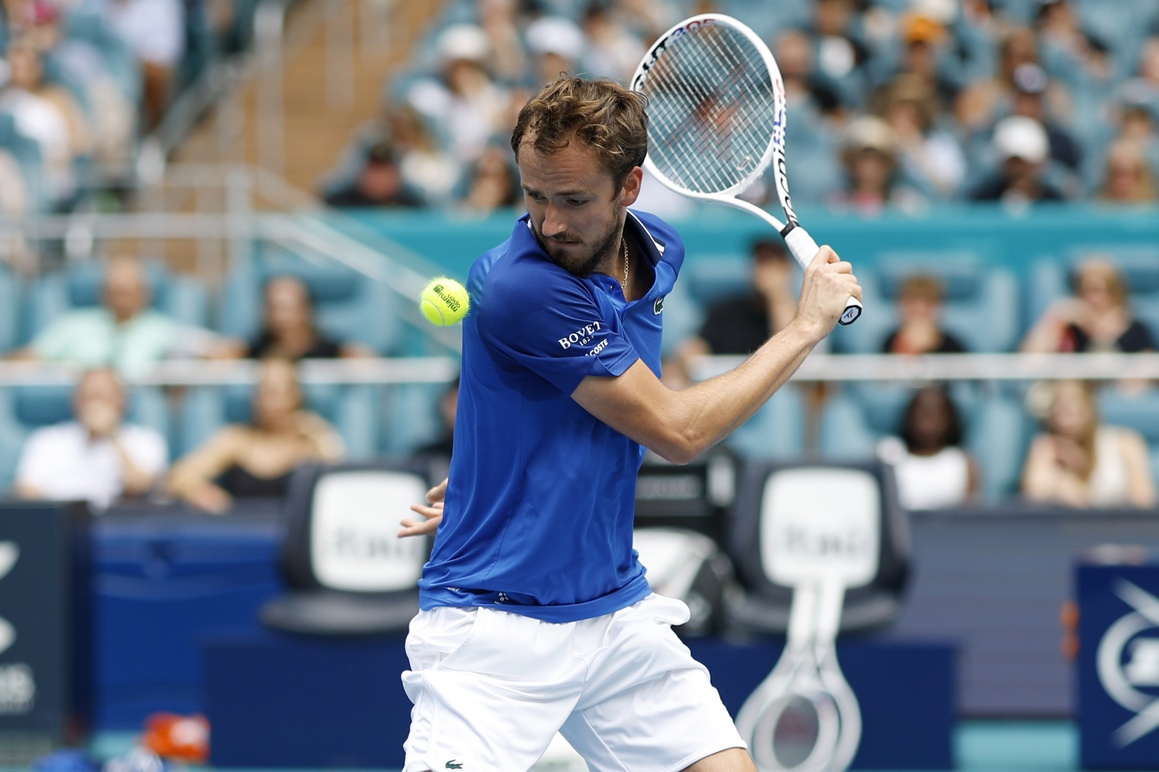 Daniil Medvedev in action ahead of the French Open.