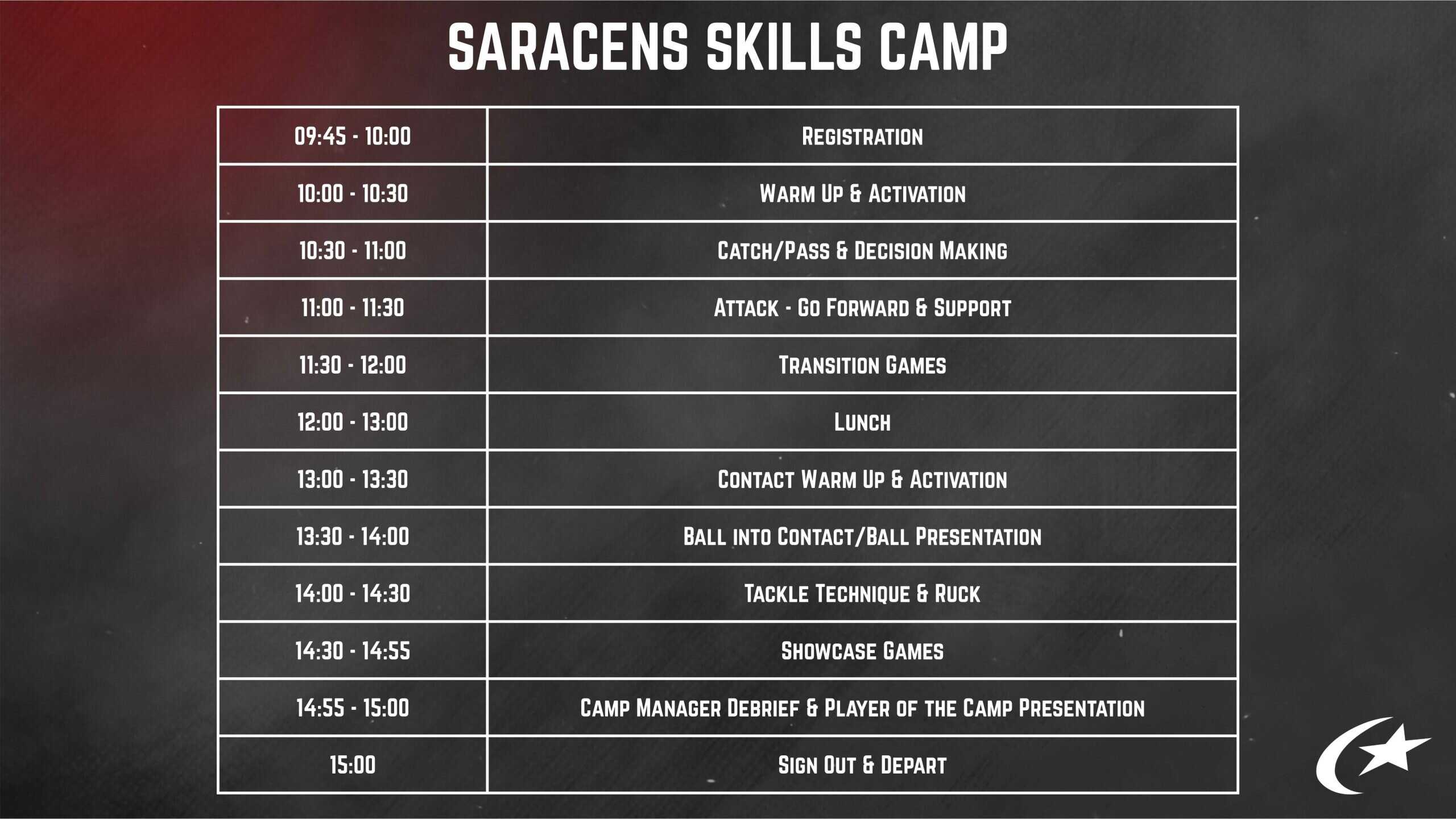 1 day camp schedule